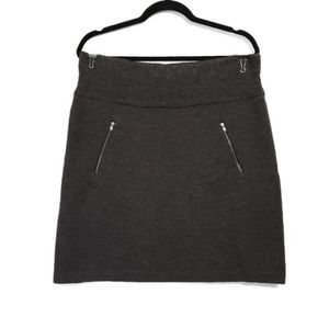 Loft merino wool blend dark gray skirt